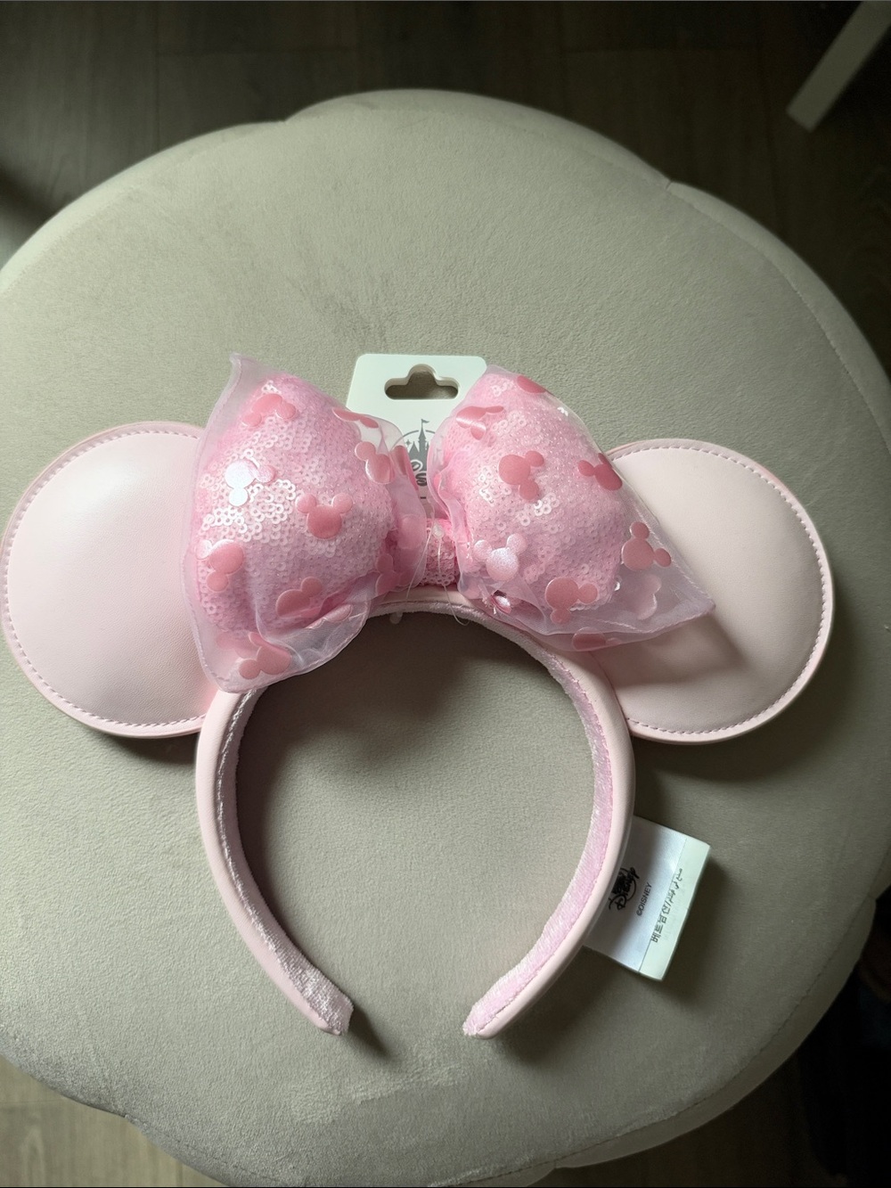 Pink Minnie-Style Bow Headband